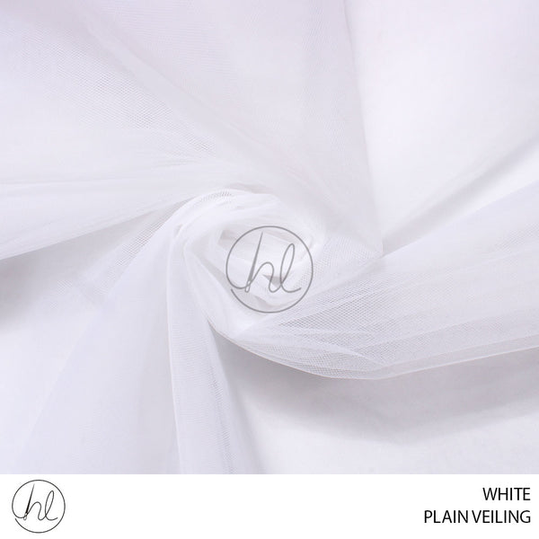 PLAIN VEILING (253) WHITE (275CM) PER M