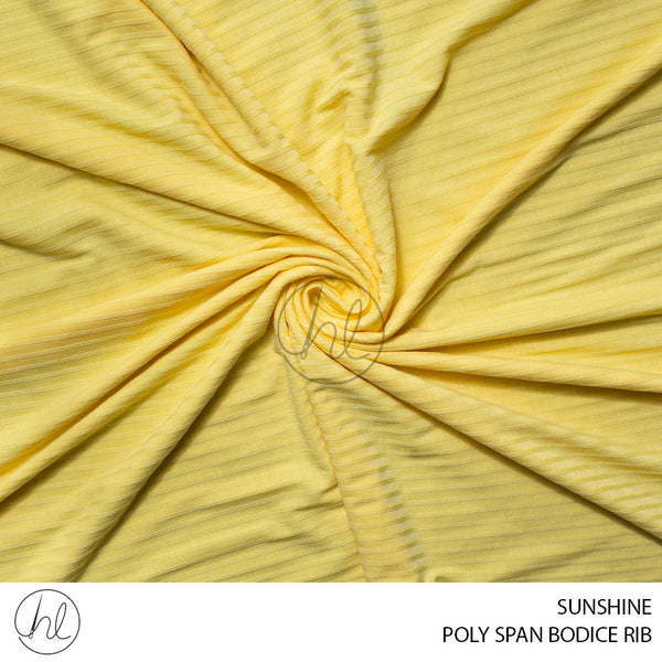 POLY SPAN BODICE RIB (51) SUNSHINE (150CM) PER M