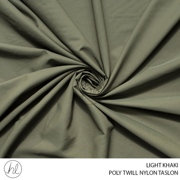 POLY TWILL NYLON TASLON (56) LIGHT KHAKHI (150CM) PER M