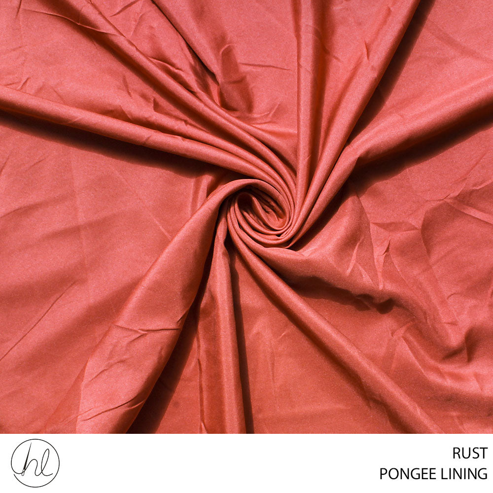 PONGEE LINING PLAIN FABRIC 150CM RUST – Habby And Lace