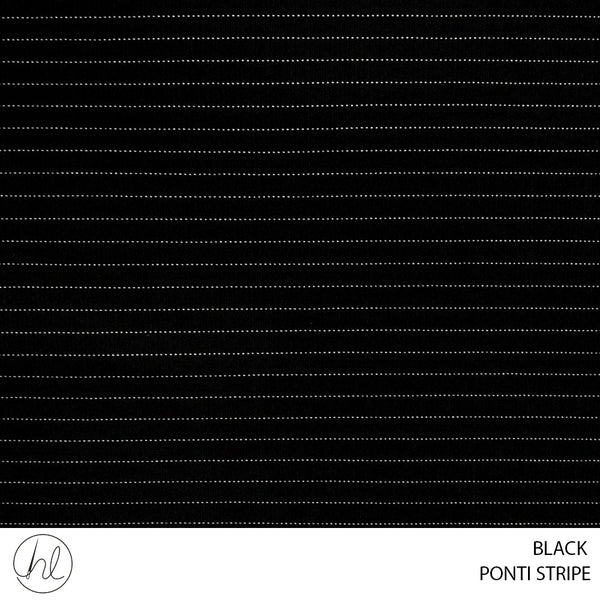 Ponti Stripe (56) Black (150cm) Per M