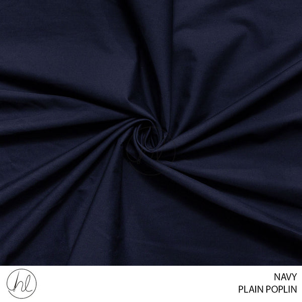 Plain Poplin (932) Navy (150cm) Per M