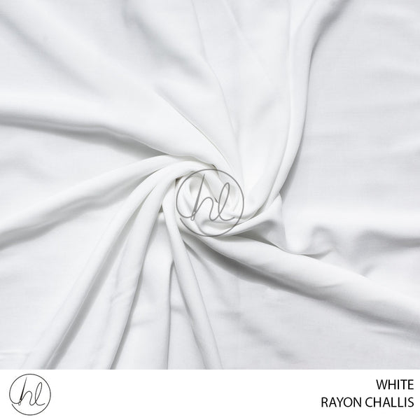 Rayon Challis (56) White (140cm) Per M