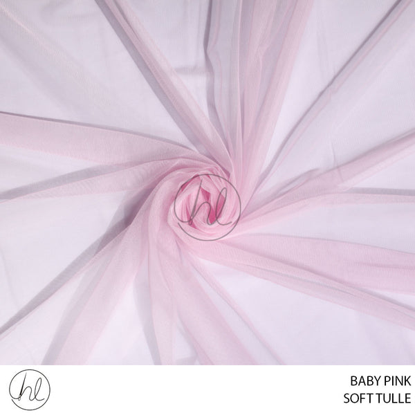 SOFT TULLE (18) BABY PINK (150CM) PER M