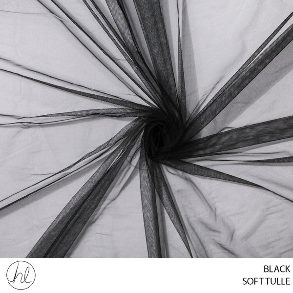 SOFT TULLE (781) BLACK (150CM) PER M