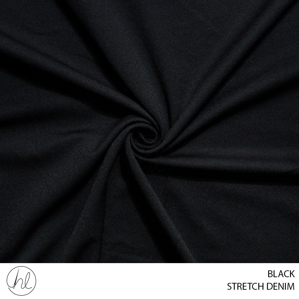 Buy Dark Green Coloured Stretch Denim Fabric