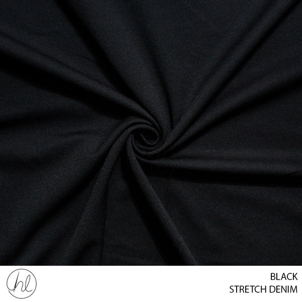 STRETCH DENIM (781) BLACK (150CM) PER M