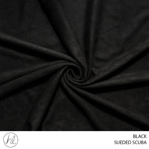 Sueded Scuba (56) Black (150cm) Per M