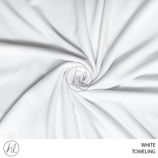 Toweling (55) White (150cm) Per M