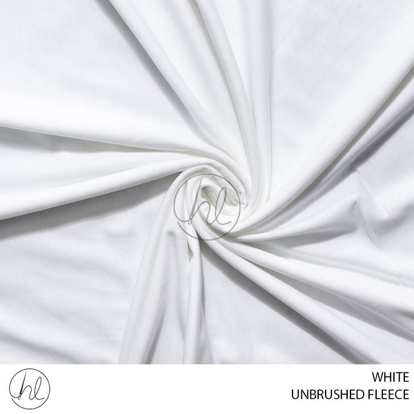 UNBRUSHED FLEECE (51) WHITE (150CM) PER M