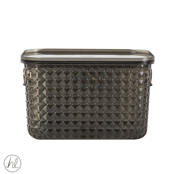 STORAGE BOX WITH HANDLE DIAMOND ASSORTED (BLACK) ABY-4853 MED
