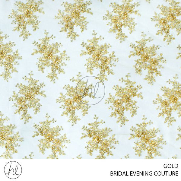 BRIDAL EVENING COUTURE (51) GOLD (130CM) PER M