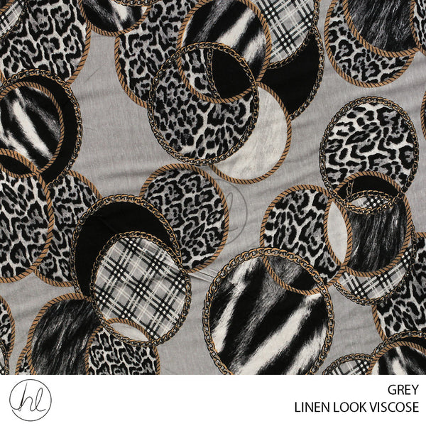 Linen look Viscose (51) Grey (150cm) Per M