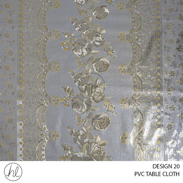 PVC TABLE CLOTH 4630 (DESIGN 20) (GOLD) (140CM WIDE) PER M