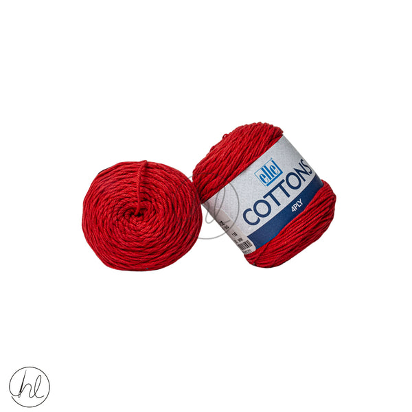 Elle Cotton 4Ply Tomato 50g Free