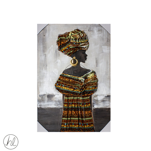 PAINTING CANVAS 550 60x90 (AFRICAN TRADITIONAL OUFIT)  ABY-4395