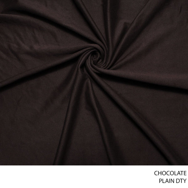 DTY PLAIN FABRIC 150CM CHOCOLATE