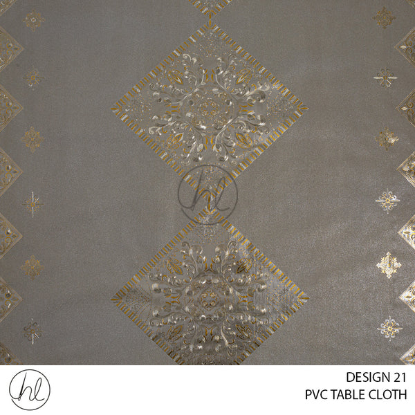 PVC TABLE CLOTH 4631 (DESIGN 21) (GOLD) (140CM WIDE) PER M