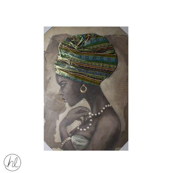 PAINTING CANVAS 550 60x90 (AFRICAN TRADITIONAL HEADGEAR) ABY-4389