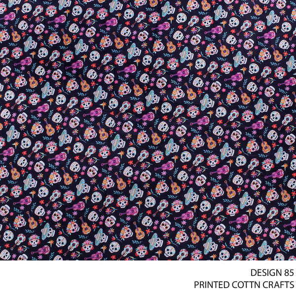 COTTON CRAFT DIGITAL FABRIC NAVY ROLL ROLL 003