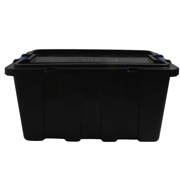 STORAGE BOX & LID 150L BLK/BLUE FREE