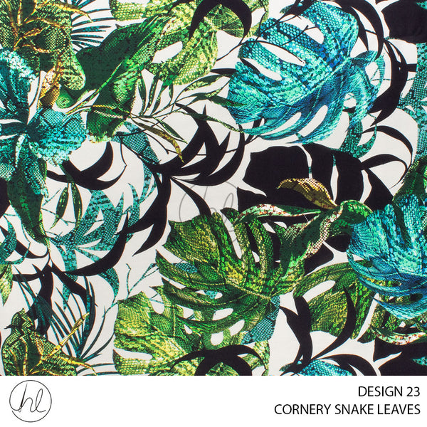 CORNERY SNAKE LEAVES (1574) GREEN (150CM) PER M