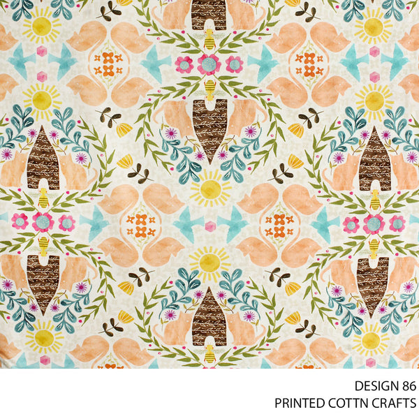 COTTON CRAFT DIGITAL FABRIC WHITE ROLL ROLL 004