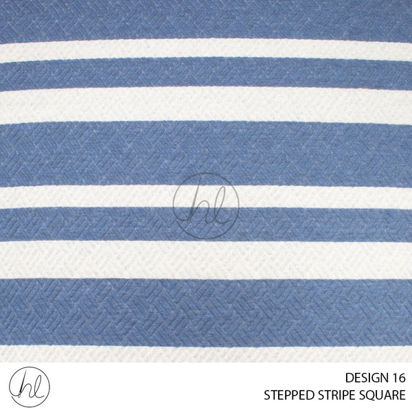 STEPPED STRIPE SQUARE (2425) ASSORTED (150CM) PER M