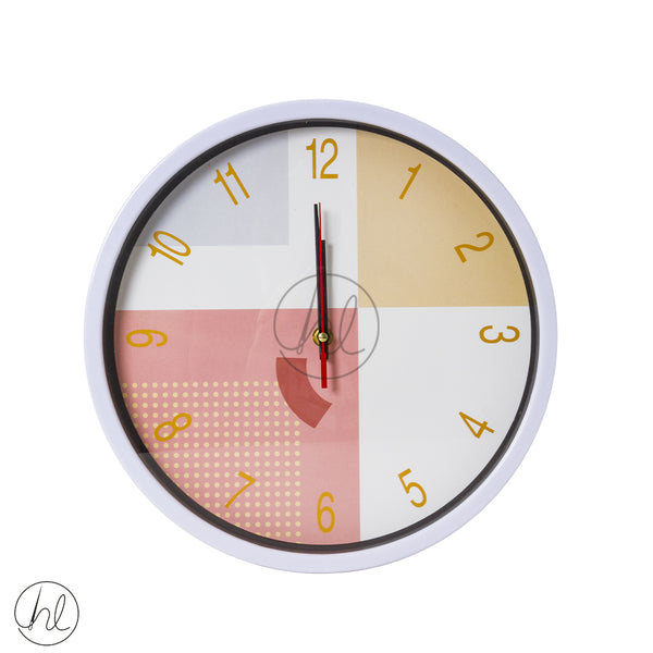 CLOCK WALL  550 (PINK AND WHITE) ABY-3546