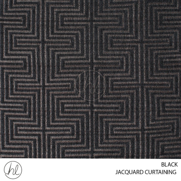 JACQUARD CURTAINING 976-4 (BLACK) (280CM WIDE) PER M