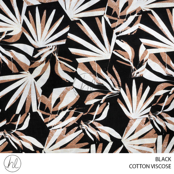Cotton Viscose (51) Black(150cm) Per M