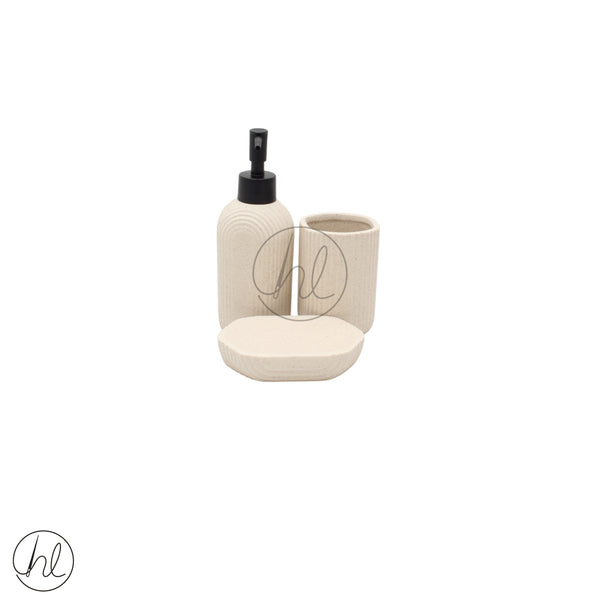 Bathroom set ceramic 3pc beige free