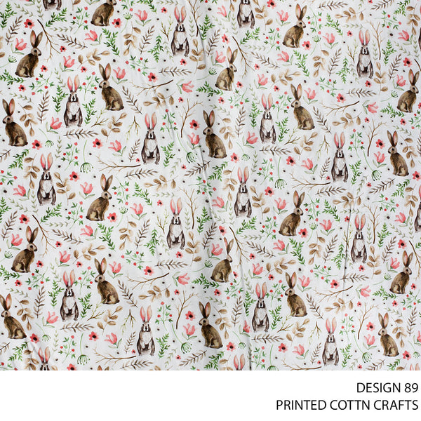 COTTON CRAFT DIGITAL FABRIC WHITE ROLL ROLL 003