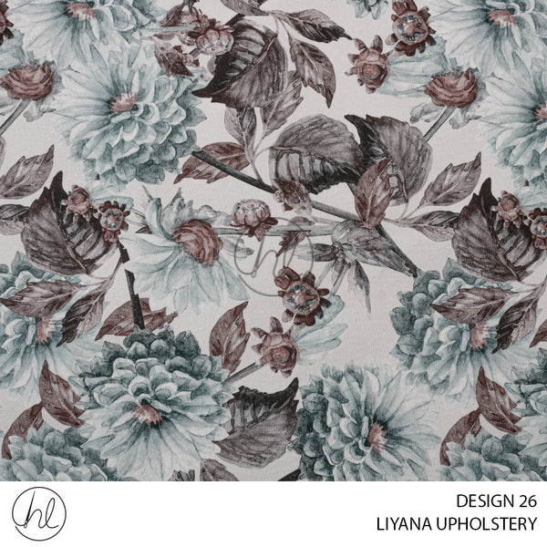 LIYANA UPHOLSTERY 45 (DESIGN 26) (BLUE) (140CM WIDE) PRICE PER M