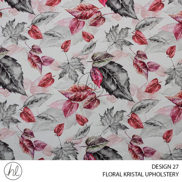 FLORAL KRISTAL UPHOLSTERY (DESIGN 27)(WHITE/RED) (140CM WIDE) PRICE PER M
