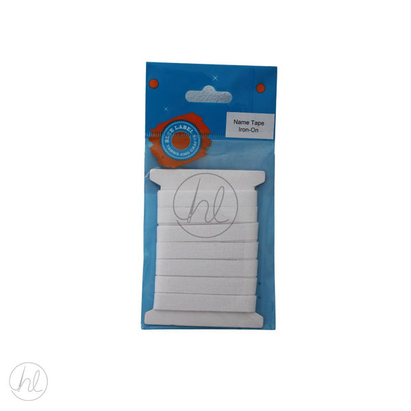 NAME TAPE - IRON ON  WHITE