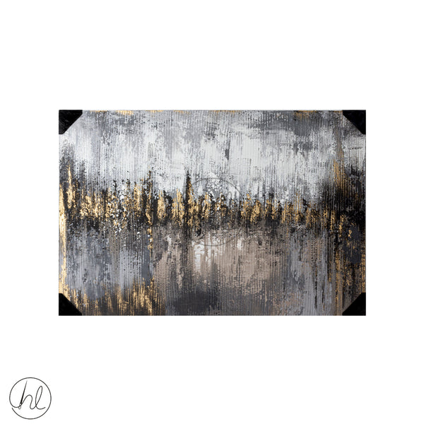 PAINTING CANVAS 550 80x120 (BLACK, GREY AND GOLD) ABY-4473