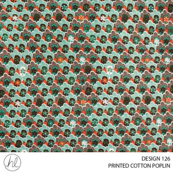 PRINTED COTTON POPLIN (51) MULTI (145CM) PER M