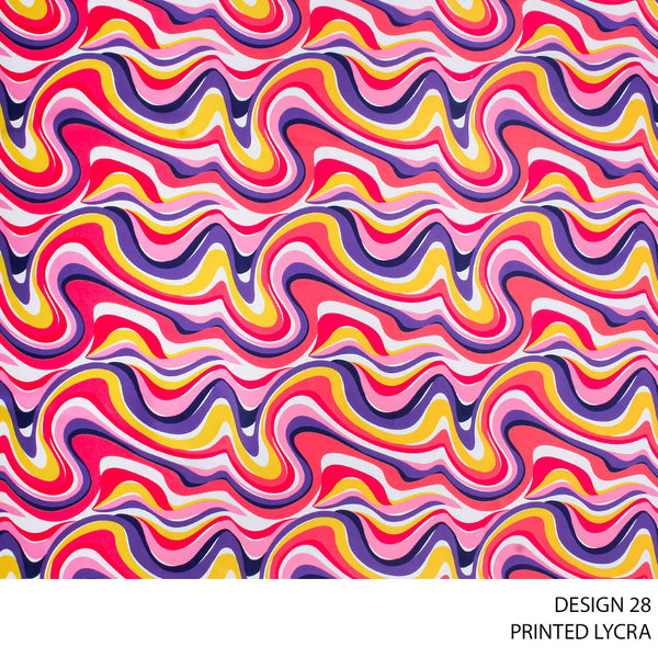 LYCRA PRINT FABRIC 150CM CORAL ROLL ROLL 001