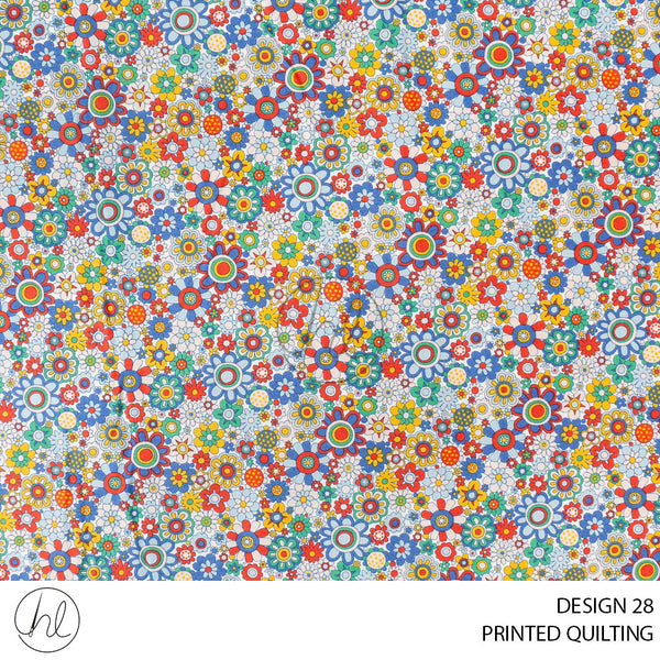 PRINTED QUILTING (51) MULTI (110CM) PER M