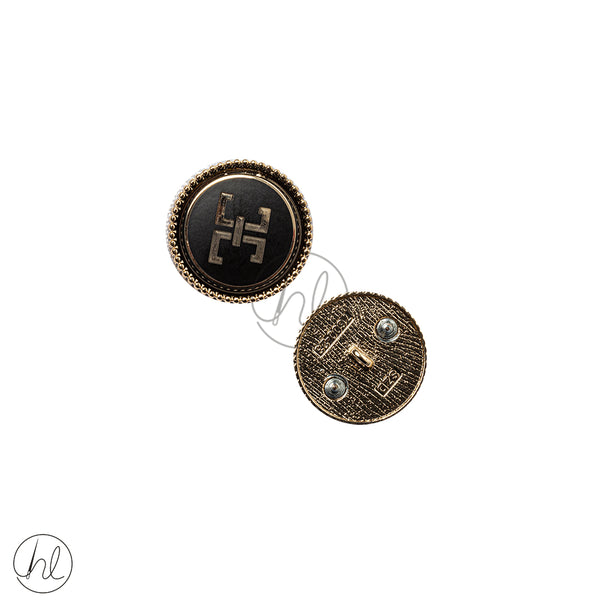 Buttons Fancy  (25mm)  (Blk/Gold)