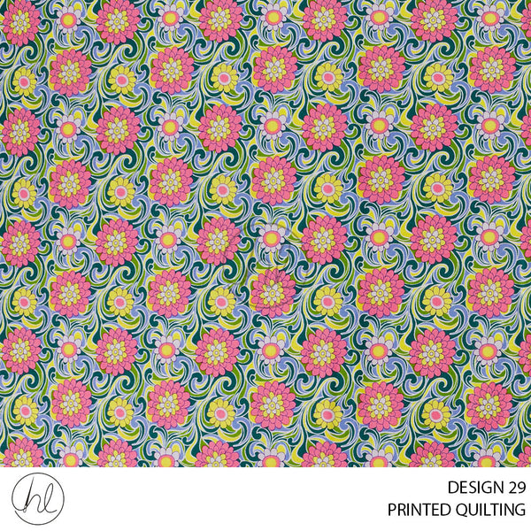 PRINTED QUILTING (51) MULTI (110CM) PER M