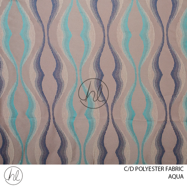 C/D Polyester Fabric (200-0501 CP) (280cm)	(Aqua)