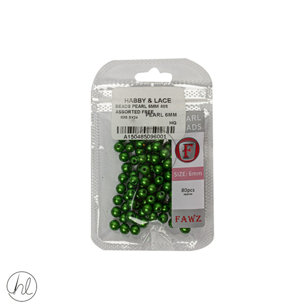 BEADS PEARL (6MM)	(PEARL GREEN)