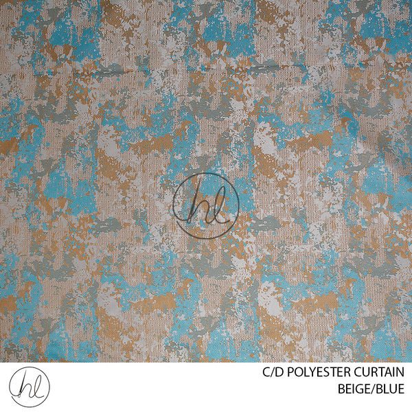 C/D Polyester Curtain (243 CP)(280cm)(Beige Blue)