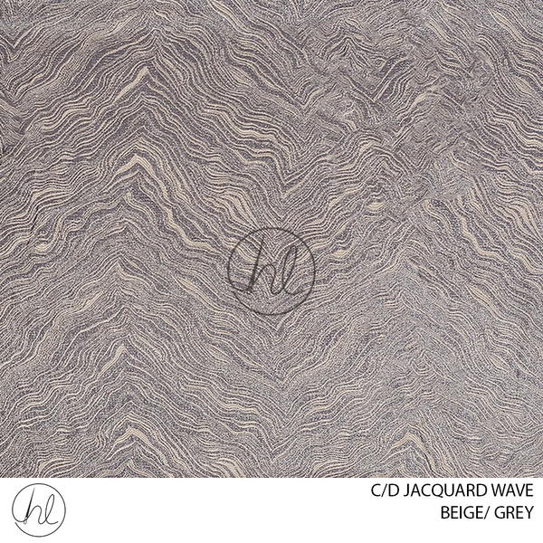 C/D Jacquard Wave (CP) (280cm) (Beige Grey)