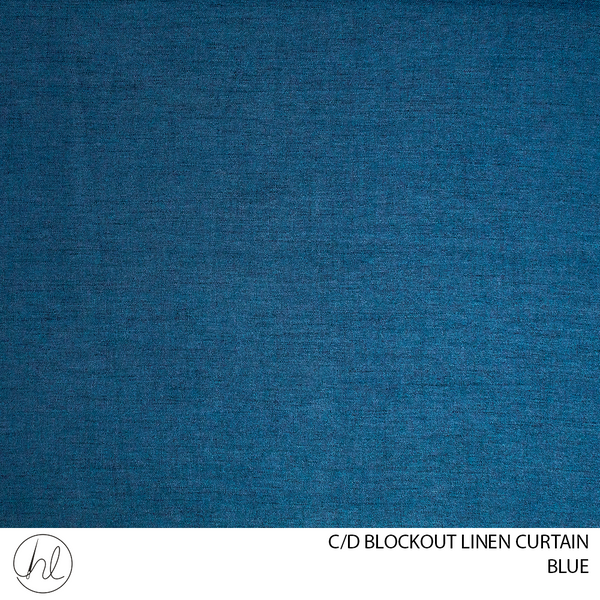 C/D Curtain Linen Blockout	(1717 CP) (280cm) (Blue)