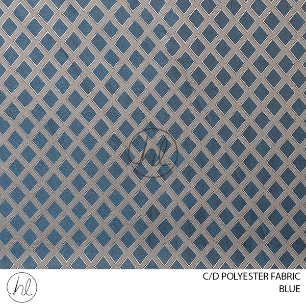 C/D Polyester Fabric (4407 CP)(300cm)(Blue)