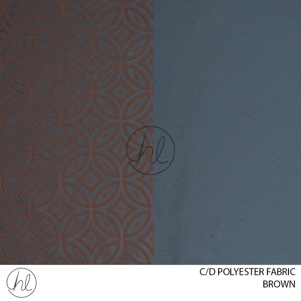 C/D Polyester Fabric (4402 CP)	(300cm)	(Brown)