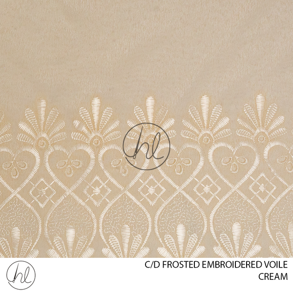 C/D Voile Embroidered Frosted